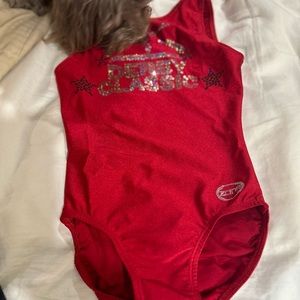 Leotard -red - size adult xs - fits girls size 10 -
